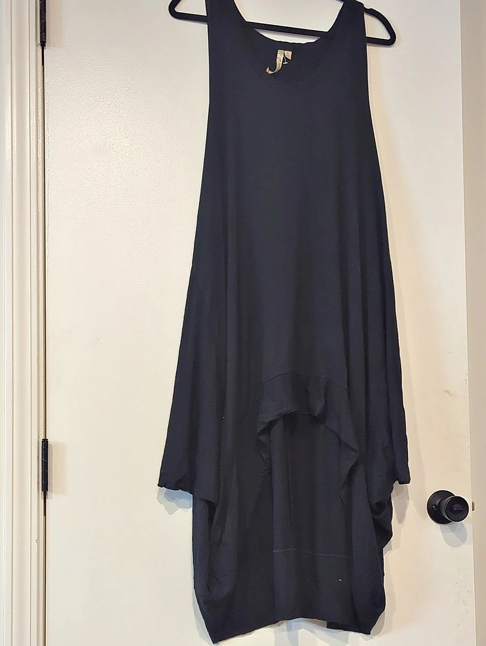 Comfy USA Black Midi High/Low Dress Size Large Like New